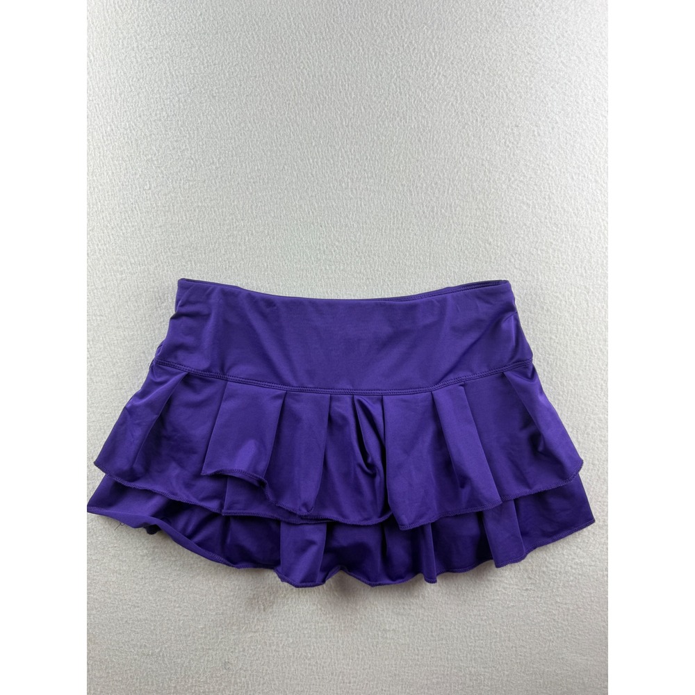 Lucky In Love Purple Tiered Pleated Tennis Skort Womens Size Small 4-6 Active